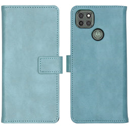 Luxe Bookcase voor de Motorola Moto G9 Power - Lichtblauw
