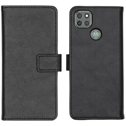 Luxe Bookcase voor de Motorola Moto G9 Power - Zwart