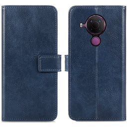 Luxe Bookcase voor de Nokia 5.4 - Donkerblauw