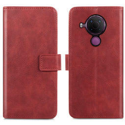 Luxe Bookcase voor de Nokia 5.4 - Rood