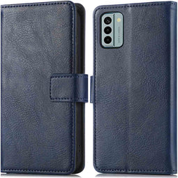 Luxe Bookcase voor de Nokia G22 - Donkerblauw