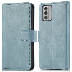 Luxe Bookcase voor de Nokia G42 - Lichtblauw