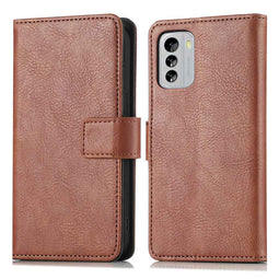 Luxe Bookcase voor de Nokia G60 - Bruin