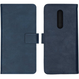 Luxe Bookcase voor de OnePlus 8 - Blauw