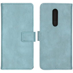 Luxe Bookcase voor de OnePlus 8 - Lichtblauw