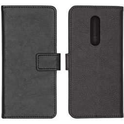 Luxe Bookcase voor de OnePlus 8 - Zwart
