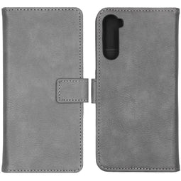 Luxe Bookcase voor de OnePlus Nord - Grijs