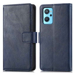 Luxe Bookcase voor de Oppo A76 (4G) - Donkerblauw