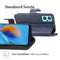 Luxe Bookcase voor de Oppo A76 (4G) - Donkerblauw