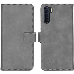 Luxe Bookcase voor de Oppo Reno3 / A91 - Grijs