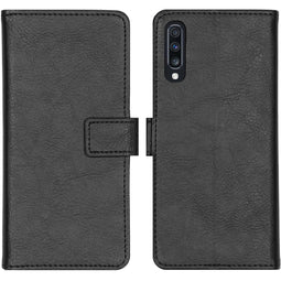 Luxe Bookcase voor de Samsung Galaxy A70 - Zwart