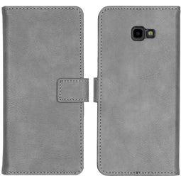 Luxe Bookcase voor de Samsung Galaxy J4 Plus - Grijs