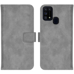 Luxe Bookcase voor de Samsung Galaxy M31 - Grijs