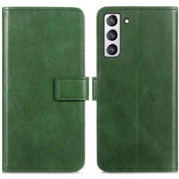 Luxe Bookcase voor de Samsung Galaxy S21 FE - Groen