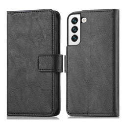 Luxe Bookcase voor de Samsung Galaxy S22 - Zwart