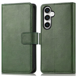 Luxe Bookcase voor de Samsung Galaxy S23 FE - Groen