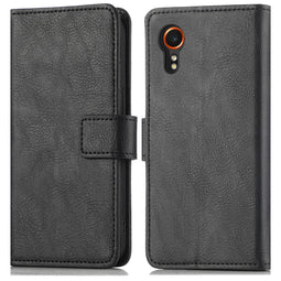 Luxe Bookcase voor de Samsung Galaxy Xcover 7 - Zwart