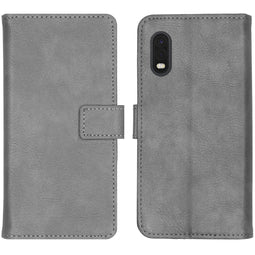Luxe Bookcase voor de Samsung Galaxy Xcover Pro - Grijs
