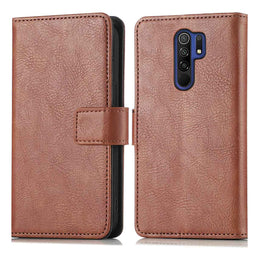 Luxe Bookcase voor de Xiaomi Redmi 9 - Bruin