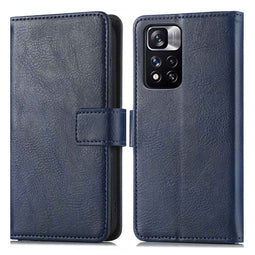 Luxe Bookcase voor de Xiaomi Redmi Note 11 Pro - Donkerblauw