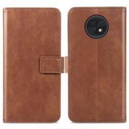 Luxe Bookcase voor de Xiaomi Redmi Note 9T (5G) - Bruin