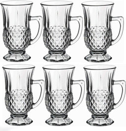 Luxe drinkglazen met handvat 125 ml set van 6