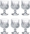 Luxe geslepen glazen op voet -set van 6 - 206 ML - Cocktailglas