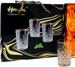 Luxe Glazen gouden rand - set van 6 - Crystal look