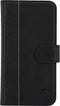 Luxe Hoes Geschikt voor iPhone 12 Hoesje Bookcase met Anti Skim Bescherming - Pasjes RFID Beschermd Cover - Black - Luxe Telefoonhoesje Wallet Case Pasjeshouder PU Leder