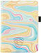 Luxe Hoesje Geschikt voor Kobo Clara HD Hoes Cover Sleepcover Abstract Turquoise - ereader hoesje - cover