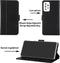 Luxe Hoesje Geschikt voor Samsung A72 met Anti Skim Bescherming - Pasjes Bookcase RFID Beschermd Cover - Black - Luxe Telefoonhoesje Wallet Case Pasjeshouder PU Leder