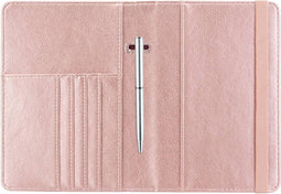 Luxe Kentekenbewijs Mapje Hoes / Autopapieren Mapje Hoesje met Anti Skim Bescherming - Roze