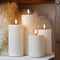 Luxe LED kaars - Crème LED Candle 7.5 x 10 cm - net een echte kaars! Deluxe Homeart
