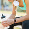 Luxe Leren Bandje Geschikt Voor Fitbit Versa 3, Sense - Blauw Wit Rood