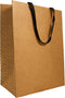 Luxe Papieren Draagtas Kraft Stoffen handvaten – 39 + 18 x 29 cm / 10 stuks