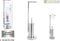 Luxe RVS Toiletpapier Houder 2 in 1 met wc borstelhouder