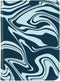 Luxe Sleepcover Geschikt voor Tolino Shine 4 Hoes Abstract Petroleum Kleuren