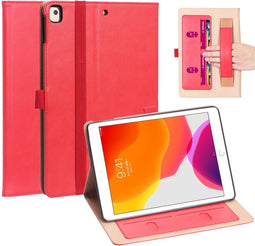 Luxe stand flip cover hoes - Geschikt voor iPad 10.2 inch (2019/2020/2021) - Rood