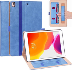 Luxe stand flip cover hoes - Geschikt voor iPad 10.2 inch (2019/2020/2021) - Blauw