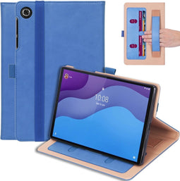 Luxe stand flip cover hoes - Geschikt voor Lenovo Tab M10 HD Gen 2 (2e Generatie) - Blauw