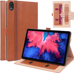 Luxe stand flip sleepcover hoes - Geschikt voor Lenovo Tab P11 / P11 Plus - Bruin