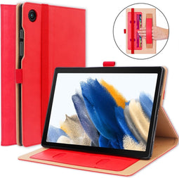 Luxe stand flip sleepcover hoes - Geschikt voor Samsung Galaxy Tab A8 (2021) - Rood