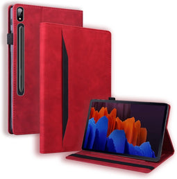 Luxe stand flip sleepcover hoes - Geschikt voor Samsung Galaxy Tab S7 Plus / S8 Plus - Rood