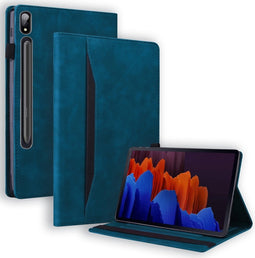 Luxe stand flip sleepcover hoes - Geschikt voor Samsung Galaxy Tab S7 / S8 - Blauw