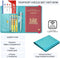 Luxe style RFID Paspoort hoesje Anti Skim / Paspoorthouder Turquoise