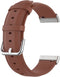 Luxe Tailed Leren Bandje Geschikt Voor Fitbit Versa 3, Sense - Bruin