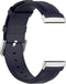 Luxe Tailed Leren Bandje Geschikt Voor Fitbit Versa 3, Sense - Marine Blauw