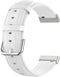 Luxe Tailed Leren Bandje Geschikt Voor Fitbit Versa 3, Sense - Wit