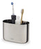 Luxe Tandenborstel Organizer Large, 17.5 x 9.4 x 11.7 CM, Met 3 verdeelvakken, RVS, Zilver - Joseph Joseph | EasyStore
