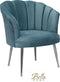Luxe Velvet Schelp Fauteuil Mila Babyblauw | Zilveren Poten
